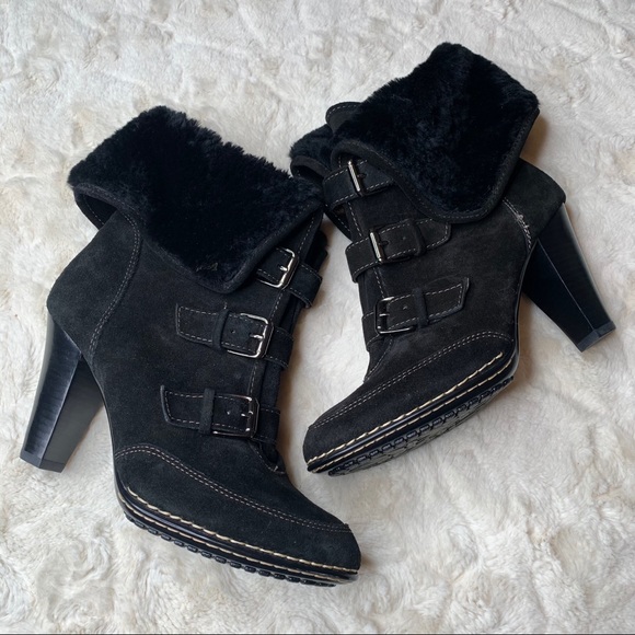 Sofft Shoes - Sofft Skagen Black Shearling Lamb Fur Boot